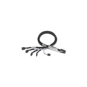 Adaptec - Internes SAS-Kabel (Serial Attached SCSI) - mit Sidebands - gerade durchgeführt - 4-Lane - 36 pin 4i Mini MultiLane - Serial ATA, 7-polig, Seitenband - 1 m (2247100-R)