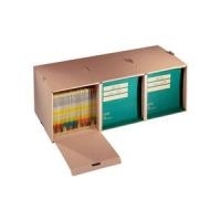 LEITZ Archiv-Container, 3 Fächer, aus Wellpappe, natron mit Natronpapier kaschiert, für Format DIN A4, Fächer mit (6080-00-00)
