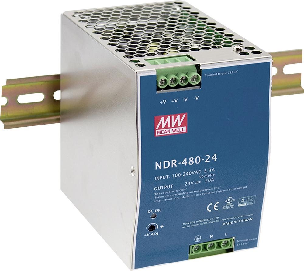 MEAN WELL NDR-480-24 alimentatore e convertitore di tensione (NDR-480-24)