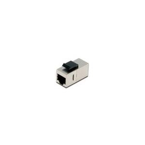 ADATTATORE DIGITUS KEYSTORE JACK SCHERMATO X COLLEGARE 2 CAVI RETE CAT.5E 2connett 8POLI RJ45 CON GANCI PER PANNELLI/PRESE MURO