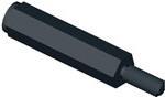 Alutronic Plastic Distance Bolts M3 15.00 mm length AFST.B DI 638 15 BI/BU M3X15 (DI 638/15)