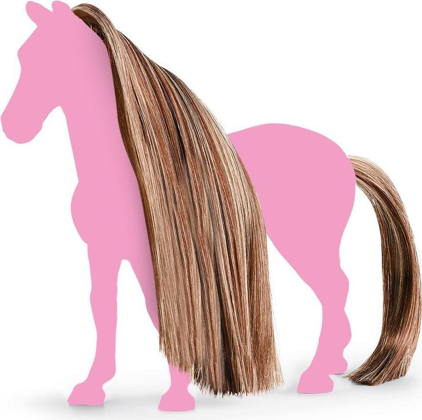 SCHLEICH Horse Club Sofia's Beauties Hair Beauty Horses Brown-Gold Toy Accessories, 3 to 8 Years, Brown/Gold [42653]