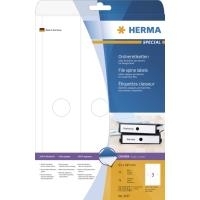 HERMA Special - Etichette di carta per raccoglitori opache autoadesive permanenti - bianco - 63 x 297 mm - 75 etichetta(e) (25