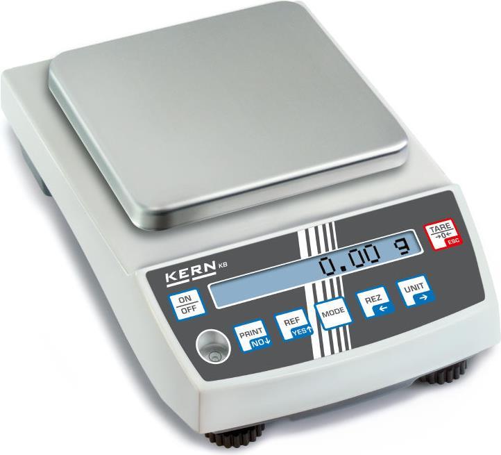 Kern Präzisionswaage Wägebereich (max.) 2.4 kg Ablesbarkeit 0.01 g netzbetrieben, akkubetrieben Silber (KB 2400-2N)