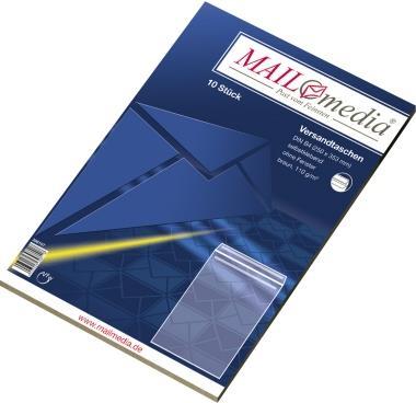 MAILmedia Versandtasche Natron braun, B4, ohne Fenster selbstklebend, 110 g-qm, Eigengewicht: 23,2 g (39810-7)