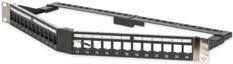 DIGITUS Professional DN-91414 - Patch Panel - RJ-45 X 24 - Schwarz, RAL 9005 - 1U - 48,3 cm (19) (DN-91414)