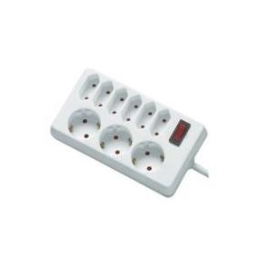 REV Supra-Line - Steckdosenleiste 3+6-fach - 250V - 3500W - weiss - mit Schalter (00250101)