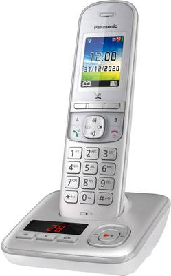 Telefono cordless Panasonic con AB KX-TGH720GG - argento perla