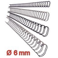 Esselte Leitz - Bindedraht - 6 mm - 30cm - 34 Ringe - A4 (210 x 297 mm) - 60 Blätter - Silber (27707)
