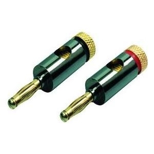 shiverpeaks BASIC-S Bananenstecker-Set, 2-teilig rot / schwarz, aus Metall, vergoldet, Steckverbinder für - 1 Stück (BS56210-SET)