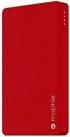 Zagg mophie powerstation - Powerbank - 5050 mAh - 2 Ausgabeanschlussstellen (USB) - Rot (401102361)