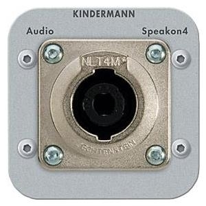 Kindermann Speakon 4 pin. 7441-413 54x54 con attacco a saldare (7441000413)