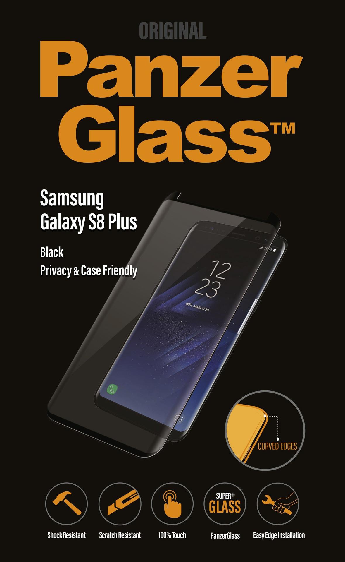 PanzerGlass - Bildschirmschutz - Schwarz - für Samsung Galaxy S8+