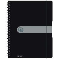 Herlitz 11293073 quaderno per scrivere A4 80 fogli Nero (Herlitz Spiralblock to go PP-Cover A)