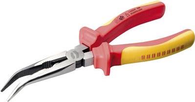 TOOLCRAFT VDE Flachrundzange 40° gebogen 200 mm 821013