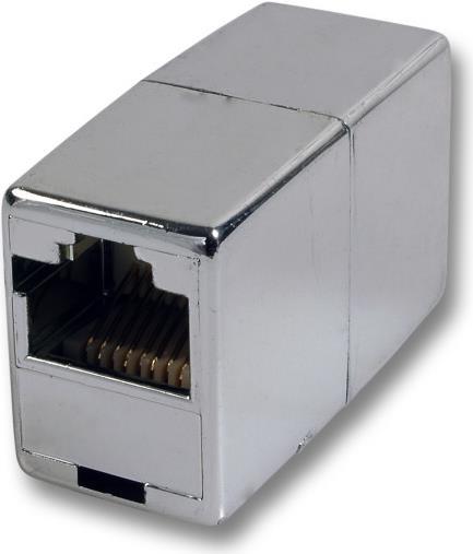 Modular Kupplung RJ45 Buchse/Buchse 8/8, metallfarben, 1:1 (37507.1)