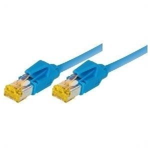 Patchkabel S/FTP, PiMF, Cat 6a, blau, 25,0 m Für 10 Gigabit/s, halogenfrei, mit Draka-Kabel und Hirosesteckern TM31 (bisherige Bezeichnung S/STP) (72225B)