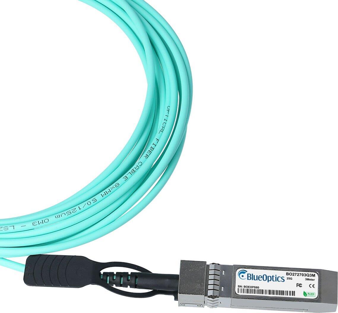 Cavo ottico attivo (AOC) compatibile UACC-AOC-SFP28-15M di Ubiquiti Networks come variante da 25 Gigabit con connessione da SFP