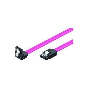 MicroConnect SATA II - SATA-Kabel - Serial ATA 150/300 - SATA (W) bis SATA (W) - 50 cm - 90° Stecker, eingerastet