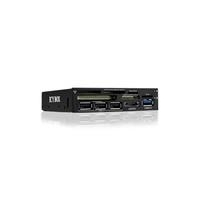 RaidSonic ICY BOX IB-864-B - Kartenleser - 60-in-1 - 8,9 cm (3.5 ) (CF I, CF II, MS, MS PRO, Microdrive, MMC, SD, xD, MS PRO Duo, RS-MMC, microSD, SDHC, MS Micro, SDXC) (IB-864-B)