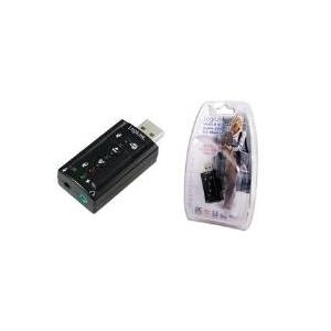 LogiLink USB 2.0 Soundkarte mit Virtual 7.1 Soundeffekt bietet die Möglichkeit Lautsprecher, Mikrofon, Head-Set oder IP Telefon mit Ihrem PC zu verbinden (UA0078)