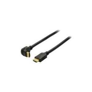 Shiverpeaks BASIC-S - HDMI mit Ethernetkabel - HDMI (M) gewinkelt bis HDMI (M) gerade - 50 cm - abgeschirmt - Schwarz - geformt, 4K Unterstützung