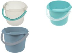 Secchio per pulizia keeeper "mika" rotondo 5 litri manico ergonomico in plastica blu nordico maniglia incassata - 1 pezzo (1170