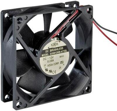 ADDA Axiallüfter (Industrie) 12 V/DC 68.4 mü/h (B x H x T) 80 x 25 x 80 mm AD0812HB-A71GL (778032300)