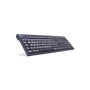 LogicKeyboard XL-Print Bianco su Nero Tedesco (PC/Nero)