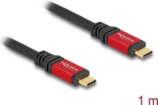 Delock Cavo USB 2.0 Spina USB Type-C da 1 m rosso in metallo