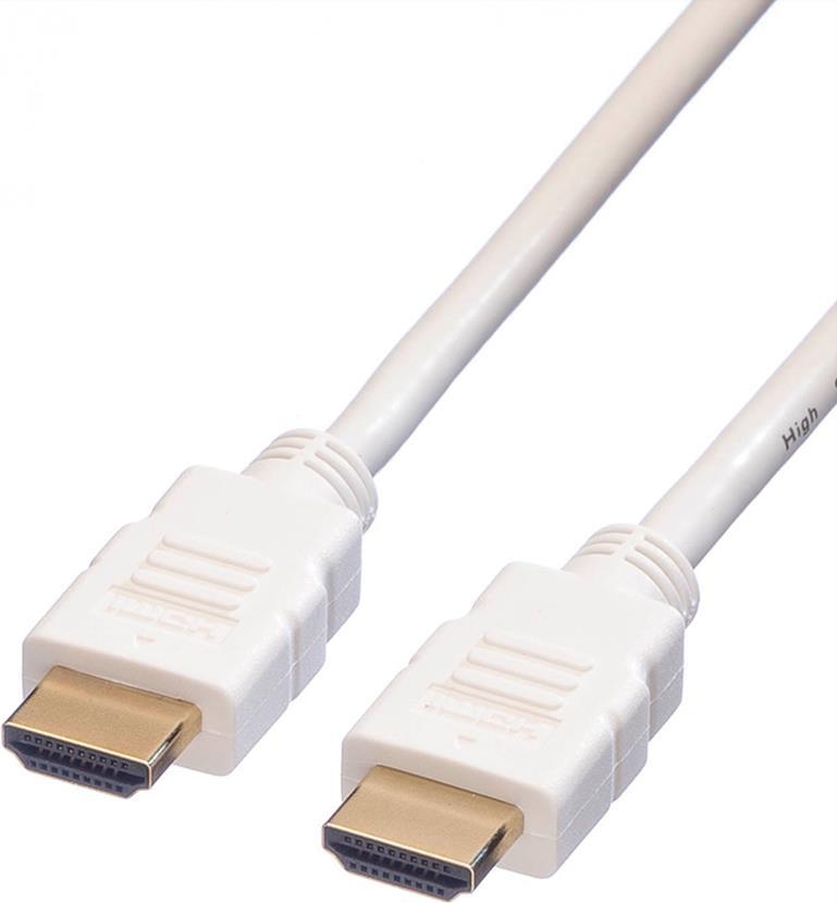 ROLINE HDMI High Speed Kabel mit Ethernet, weiss, 1,5 m (11.04.5704)