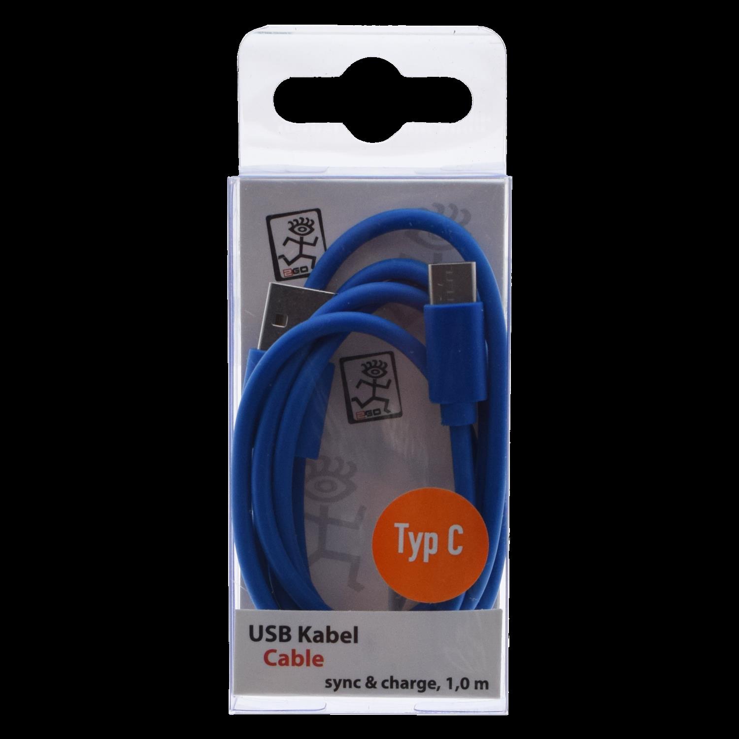 2GO 795926 Cavo USB 1 m USB 3.2 Gen 1 (3.1 Gen 1) Micro-USB B USB C Blu (795926)