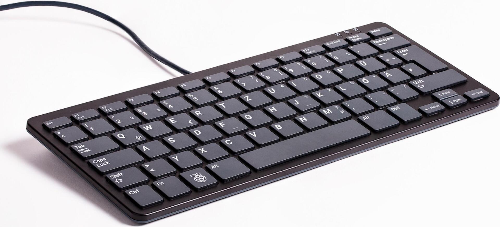 RPI KEYBRD DE BG - Entwicklerboards - Tastatur DE schwarz/grau (SC0198)