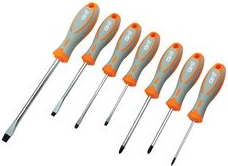 avit Schraubendreher-Satz, 7-teilig Klingen aus Chrom-Vanadium-Stahl, mit ergonomischem Griff, - 1 Stück (AV05015)