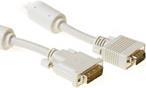 ACT High quality converter cable DVI-A male - VGA male 10 m VGA (D-Sub) Elfenbein (AK3654)