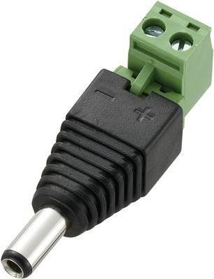 TRU COMPONENTS Niedervolt-Steckverbinder Stecker, gerade 5.5 mm 2.5 mm DC-11M 1 St. (716315)