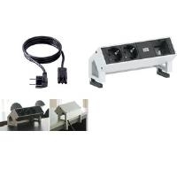 Bachmann DESK 2 - Verlängerungsschnur - Eingabe, Eingang GST18i3 - Ausgangsbuchsen: 2 - 20 cm - Deutschland - weiß, RAL 9010