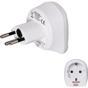 Hama Europe to Switzerland Travel Adapter Plug - Adapter für Power Connector - SEV 1011 (S) bis CEE 7/4 (R) - weiß - Liechtenstein, Schweiz (00128215)