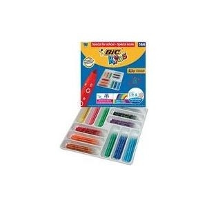 BIC KIDS Fasermaler Kid Couleur medium, 144er Klassenpackung Strichstärke: 0,8 mm, auswaschbar von Händen und Textilien, - 1 Stück (887837)