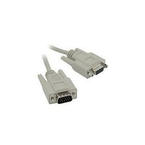C2G Economy - VGA-Verlängerungskabel - HD-15 (M) - bis - HD-15 (W) - 5,0m - geformt, Flügelschrauben (81169)