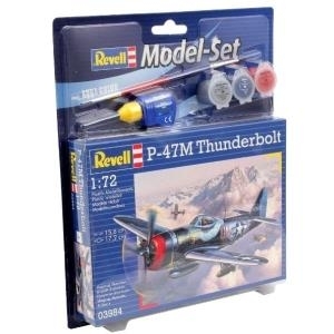 Revell P-47M Thunderbolt - 1:72 - Montagesatz - Flugzeugzelle - Republic P-47 Thunderbolt - Militärflugzeug - Kunststoff (MR-63984)