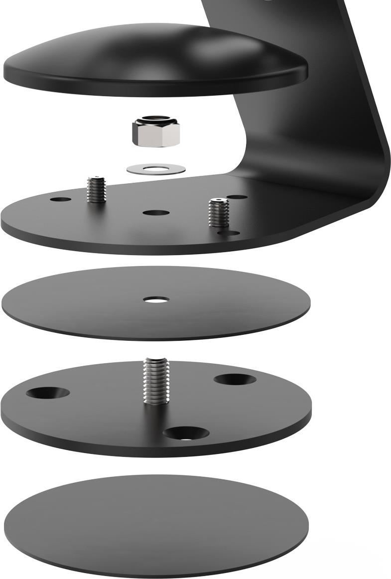 Compulocks SWBB parte e accessorio per supporti (Compulocks Swivel Base for Core Stand - Swivel - black - stand mountable)