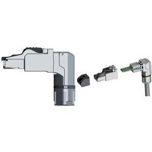 Telegärtner DataVoice Office MFP8-4x90 - Netzwerkanschluss - RJ-45 (M) - abgeschirmt - CAT 6a - IEEE 802,3at - gewinkelt, ohne Haken (J00026A4003)
