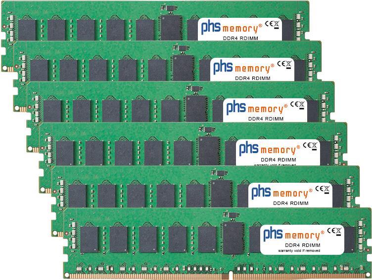 PHS-memory 96GB (6x16GB) Kit RAM Speicher für Apple MacPro7,1 (24-Core + 28-Core CPU) DDR4 RDIMM 2933MHz PC4-23400-R (SP336446)