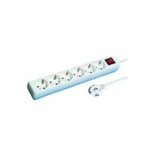 REV - Verlängerungsschnur - Wechselstrom 250 V - 3500 Watt - output connectors: 6 - 1,4m - weiß (512360555)