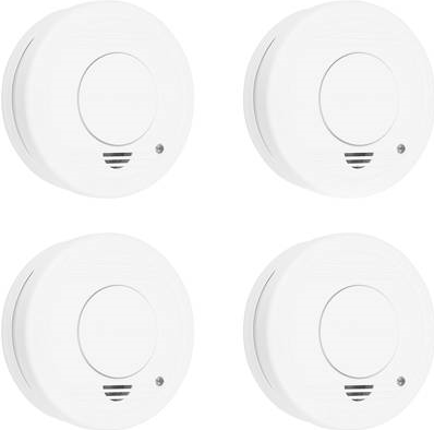 Smartwares FSM-11514 Rauchmelder/Feuermelder, 5 Jahre Batterie TÜV-Zertifiziert RM250/4, Weiß, 4er Pack (FSM-11514)