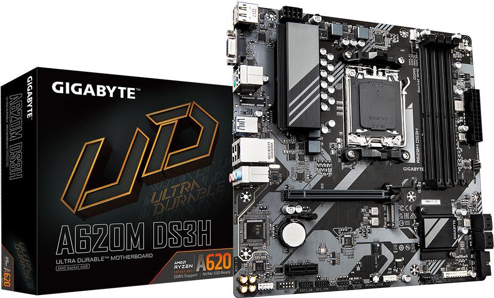 GIGABYTE A620M DS3H scheda madre AMD A620 Socket AM5 micro ATX (MB AMD AM5 A620M DS3H D5 MATX)