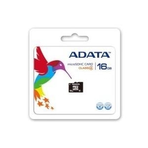 ADATA - Flash-Speicherkarte (microSDHC/SD-Adapter inbegriffen) - 16GB - Class 4 - microSDHC (AUSDH16GCL4-RA1)