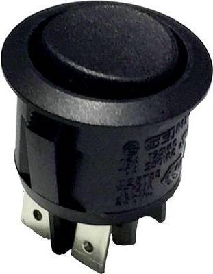 TRU COMPONENTS Wippschalter 250 V/AC 8 A 2 x Ein/Aus/Ein R13-244D B/B rastend/0/rastend 1 St. (701352)