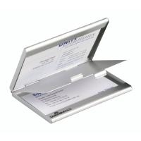 DURABLE Business Card Holder/Case DUO - Visitenkartenkasten - Aluminium - Silber (2433-23)
